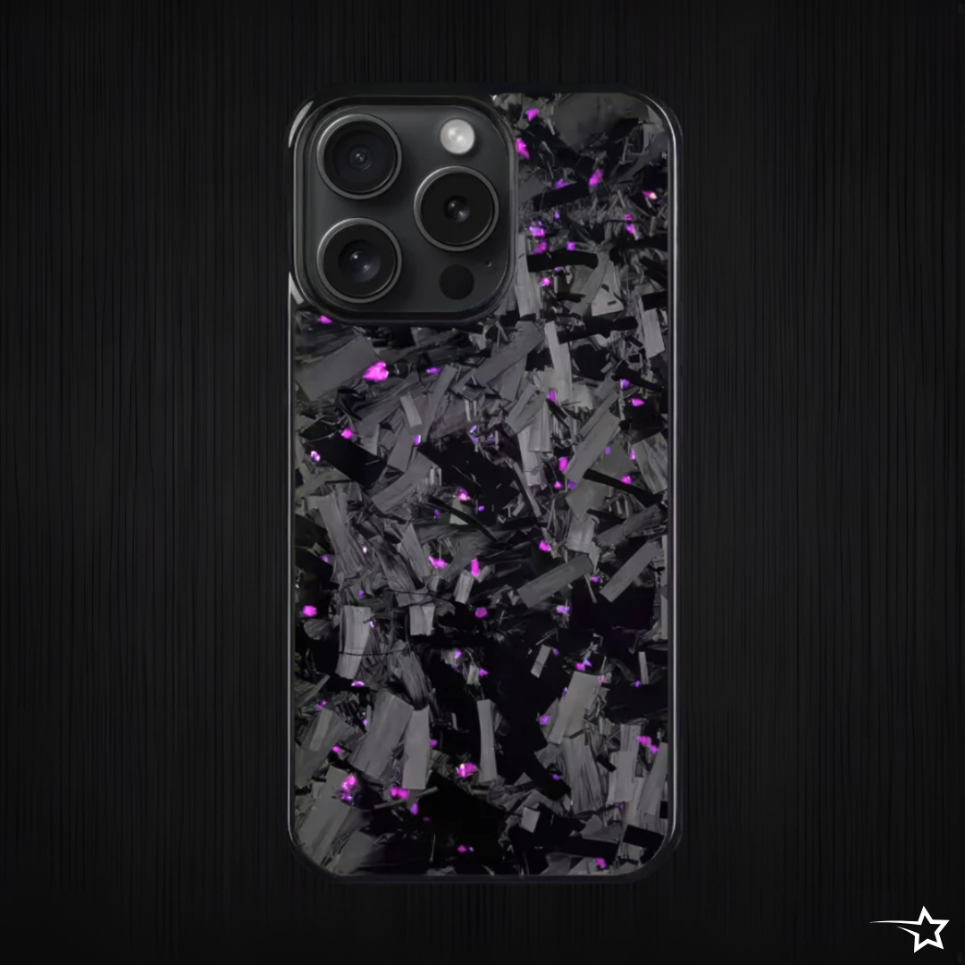 FLARE SERIES - Purple Forged Carbon Fiber iPhone Case (MagSafe)