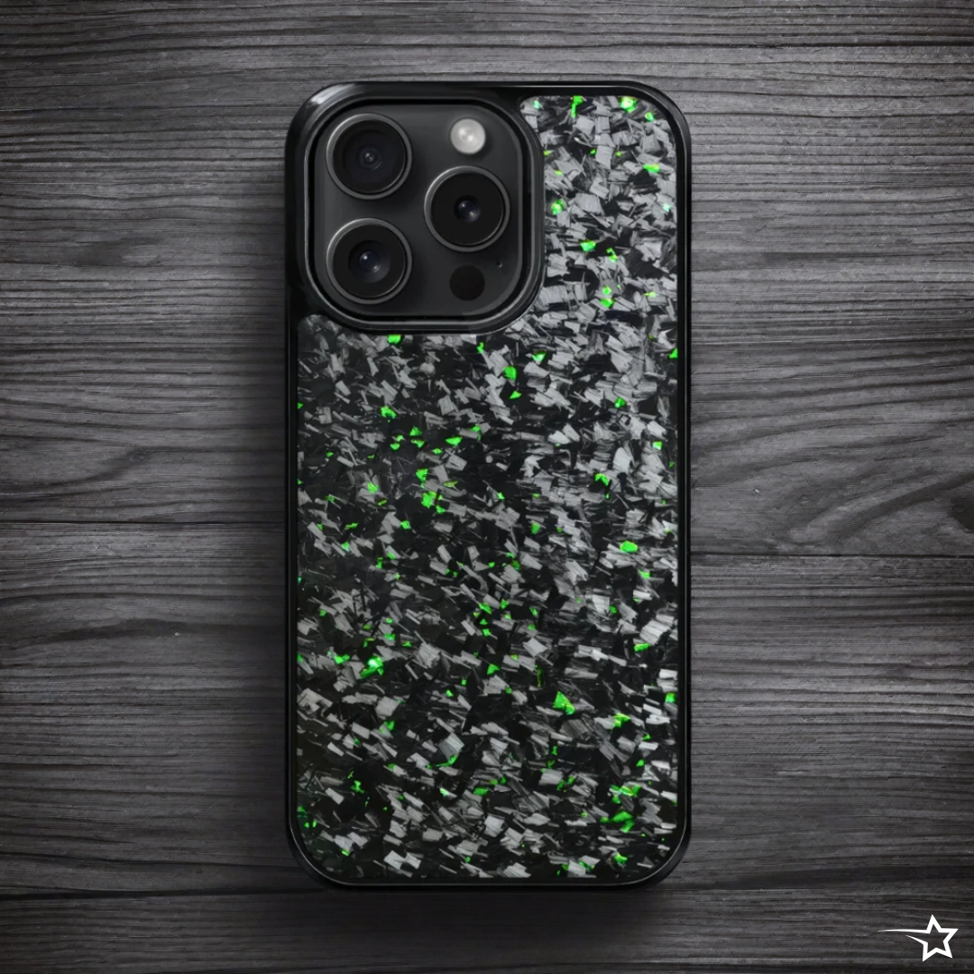 PULSE SERIES - Green Forged Carbon Fiber iPhone Case (MagSafe)