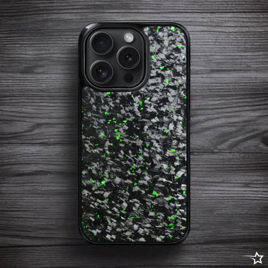 PULSE SERIES - Green Forged Carbon Fiber iPhone Case (MagSafe)