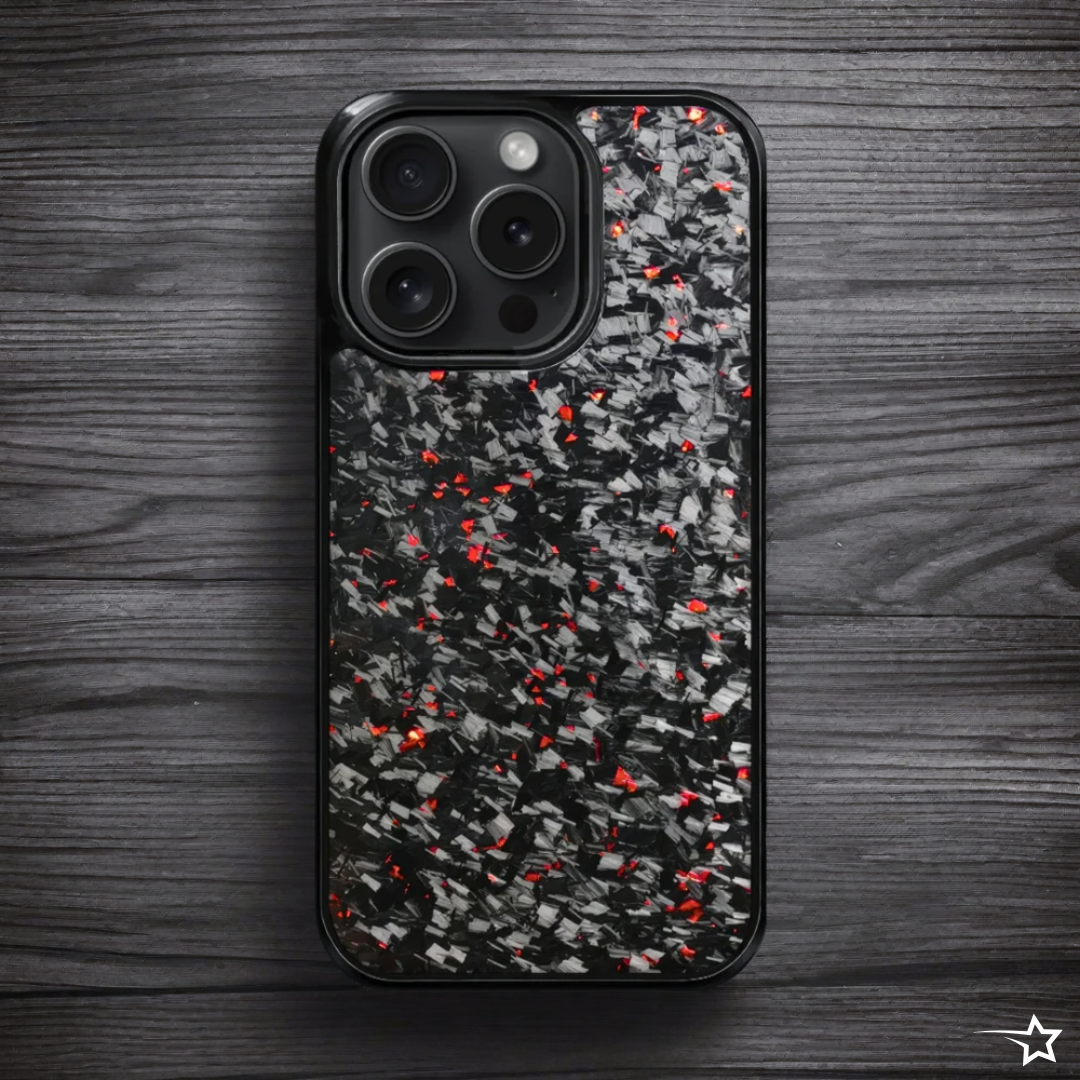 PULSE SERIES - Red Forged Carbon Fiber iPhone Case (MagSafe)