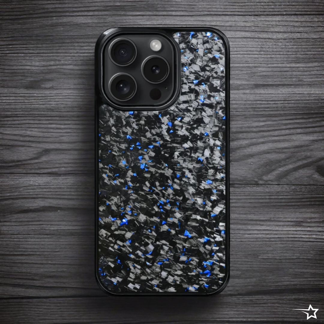 PULSE SERIES - Blue Forged Carbon Fiber iPhone Case (MagSafe)