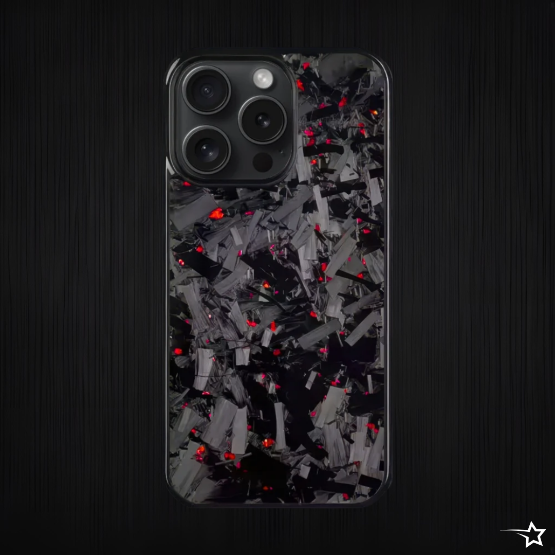 FLARE SERIES - Red Forged Carbon Fiber iPhone Case (MagSafe)